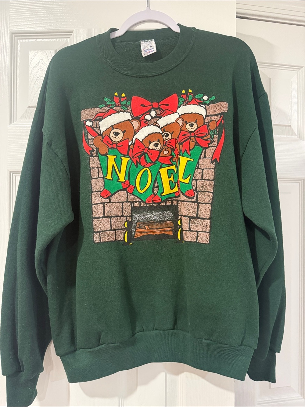 Vintage Holiday 'NOEL' Teddy Crewneck Sweatshirt